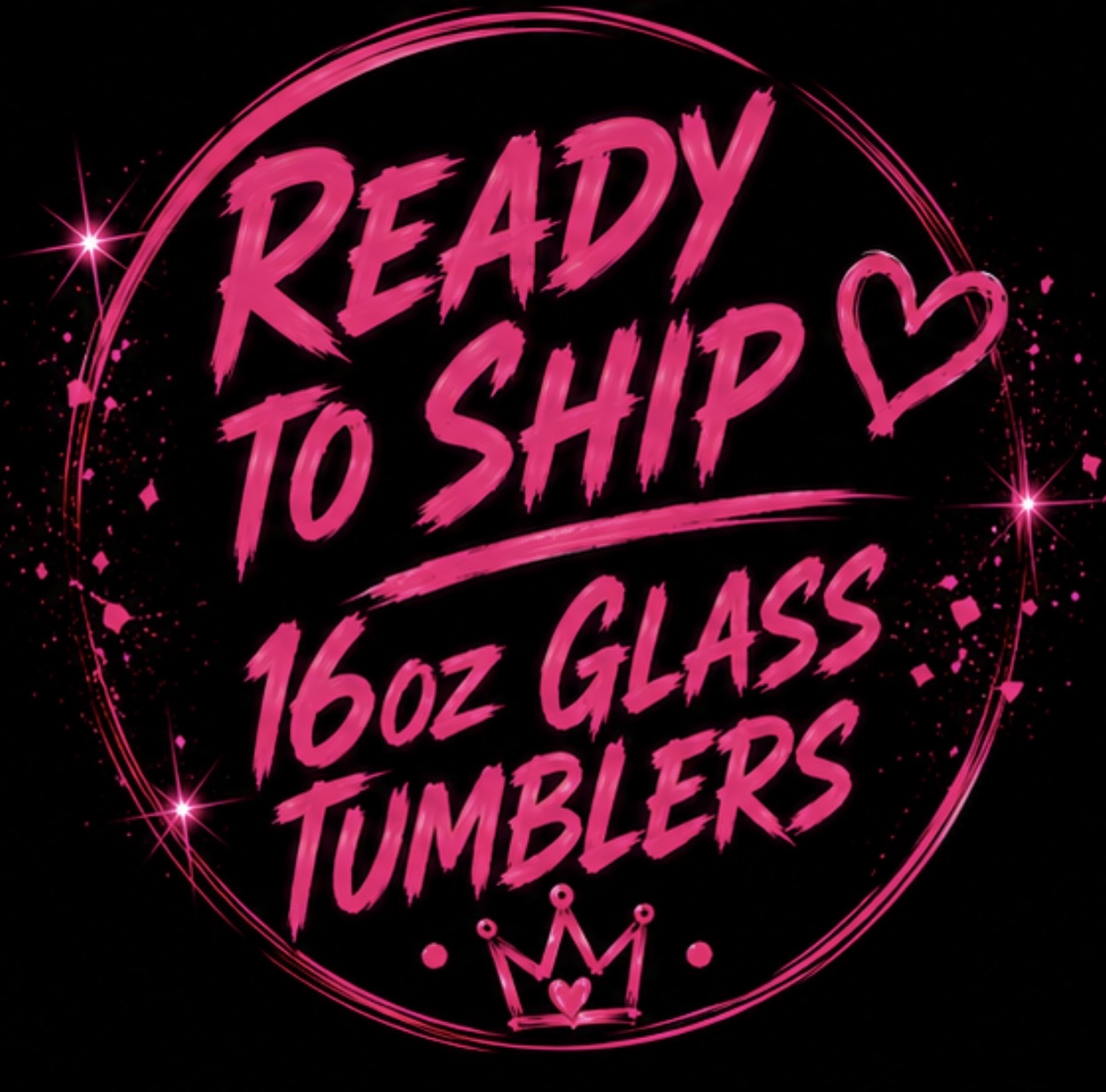 Ready to Ship 🚚 16oz Glass Tumblers