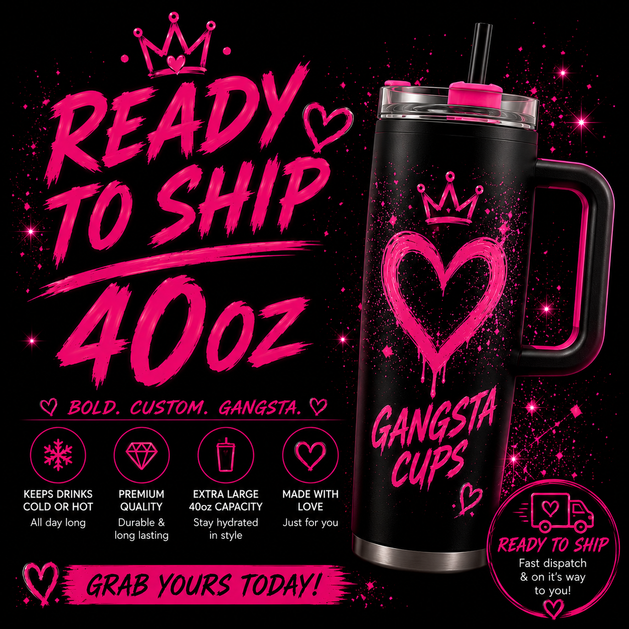 Ready to Ship 🚚 40oz Tumblers 🩷