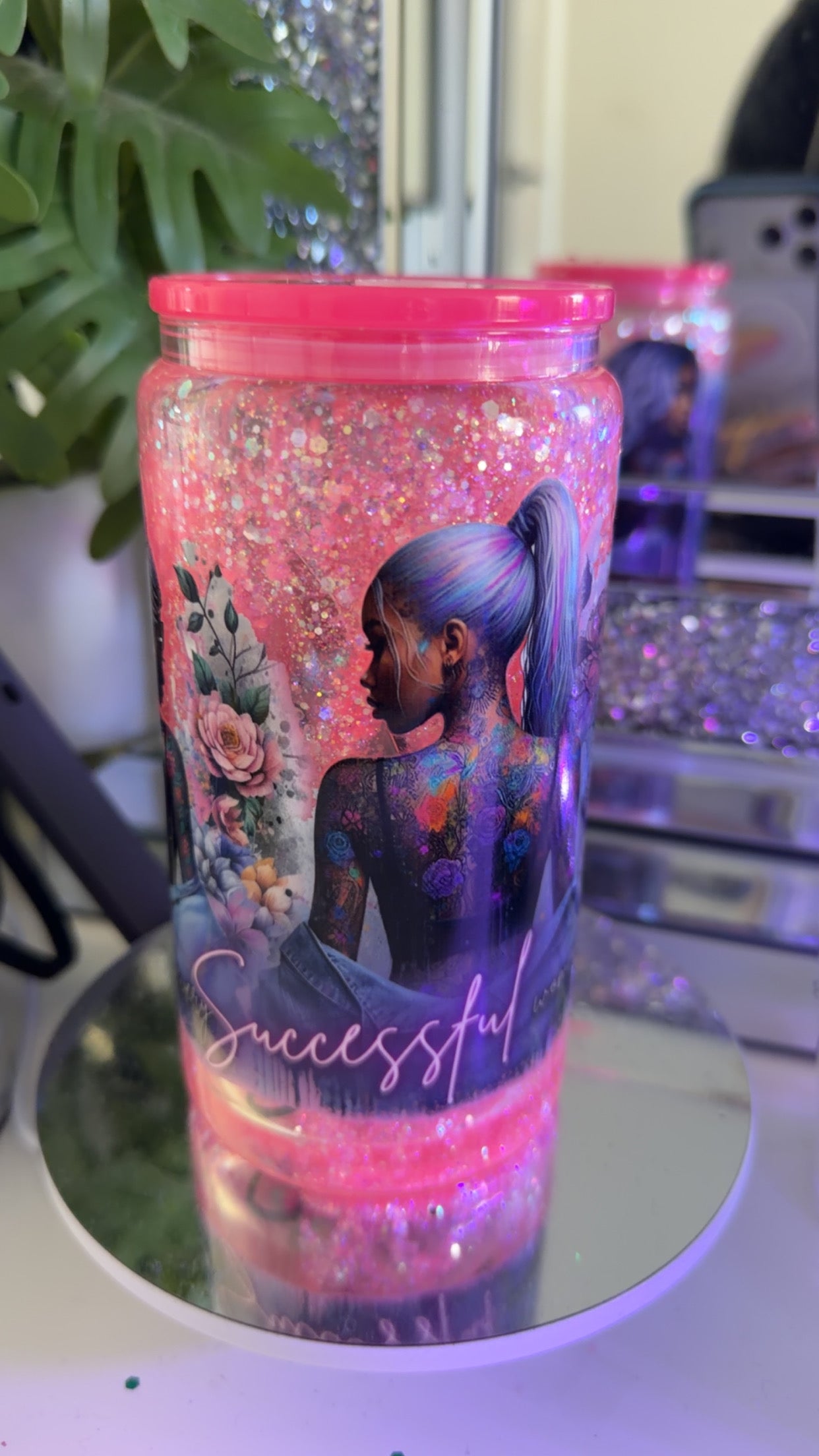 RTS 🚚 16oz Glass Tumblers 🖤🩷