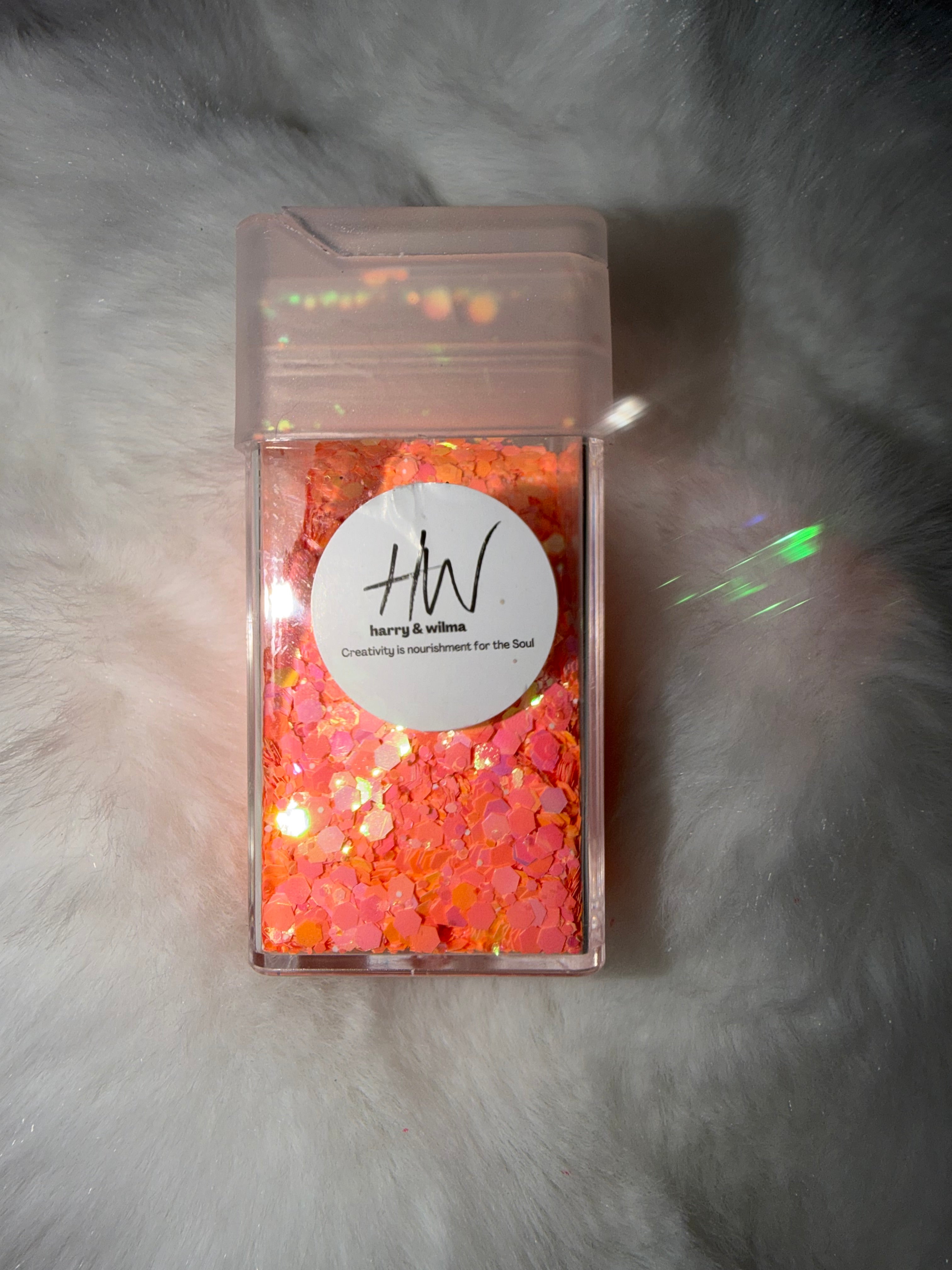 Peachy Pink Chunky Glitter