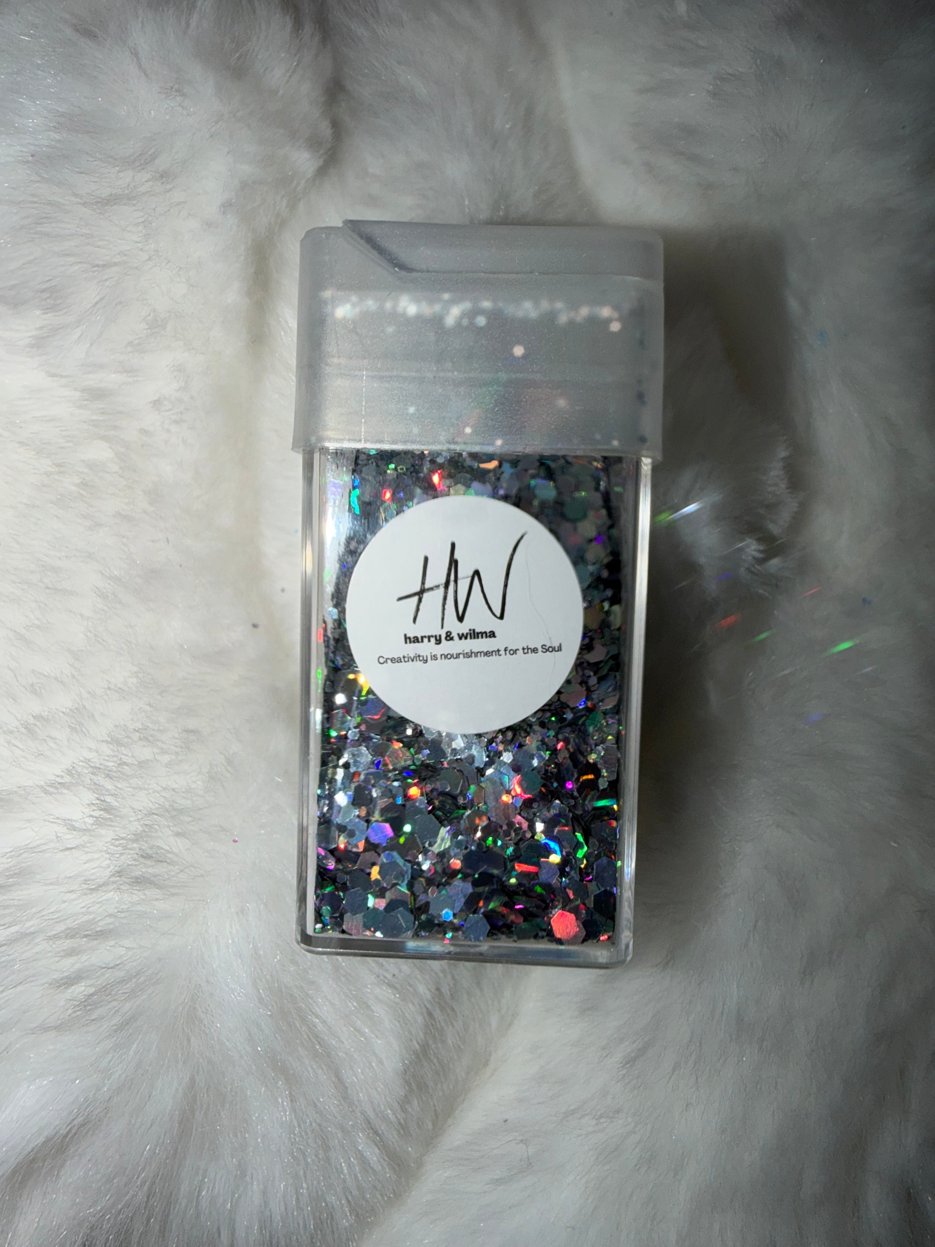 Silver Sparkle Glitter Chunky