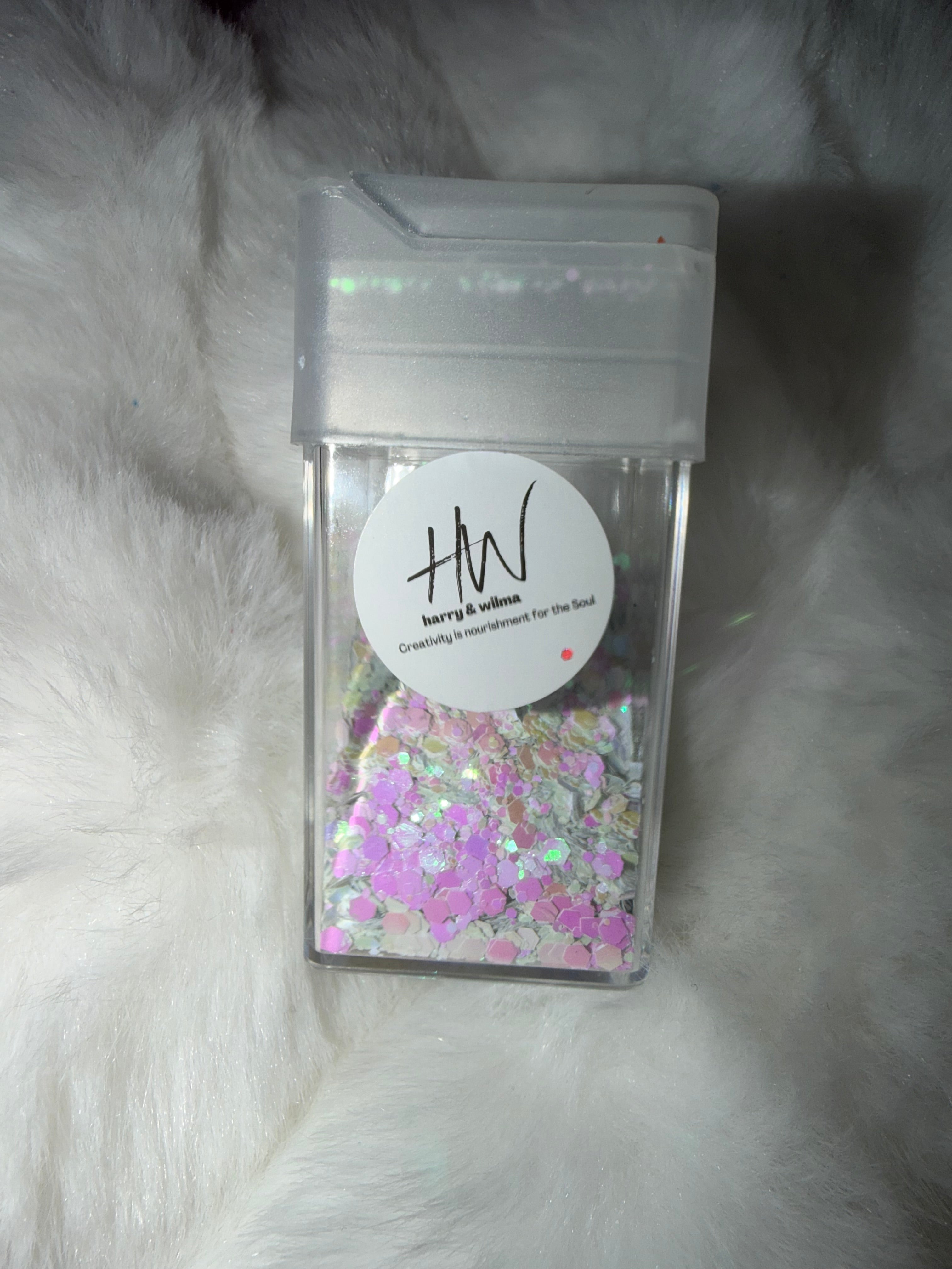 White Snow Iridescent Glitter Chunky