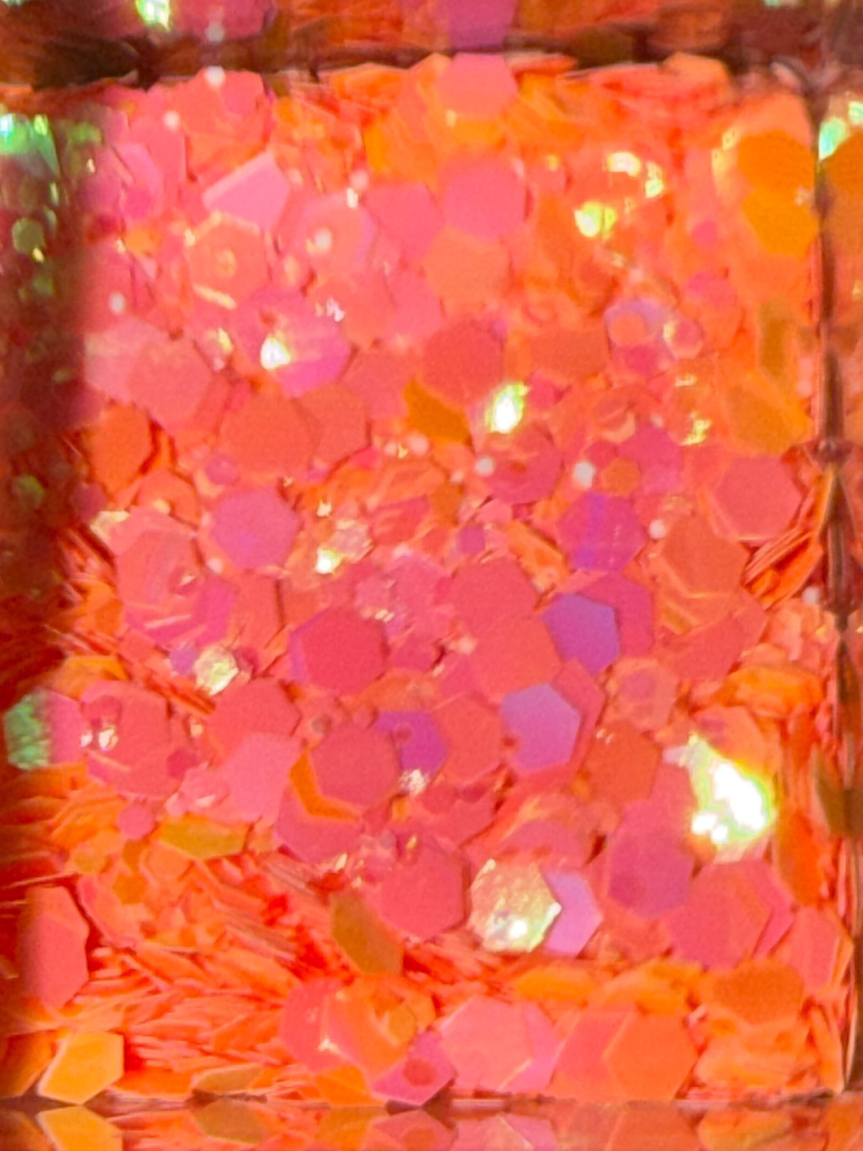 Peachy Pink Chunky Glitter