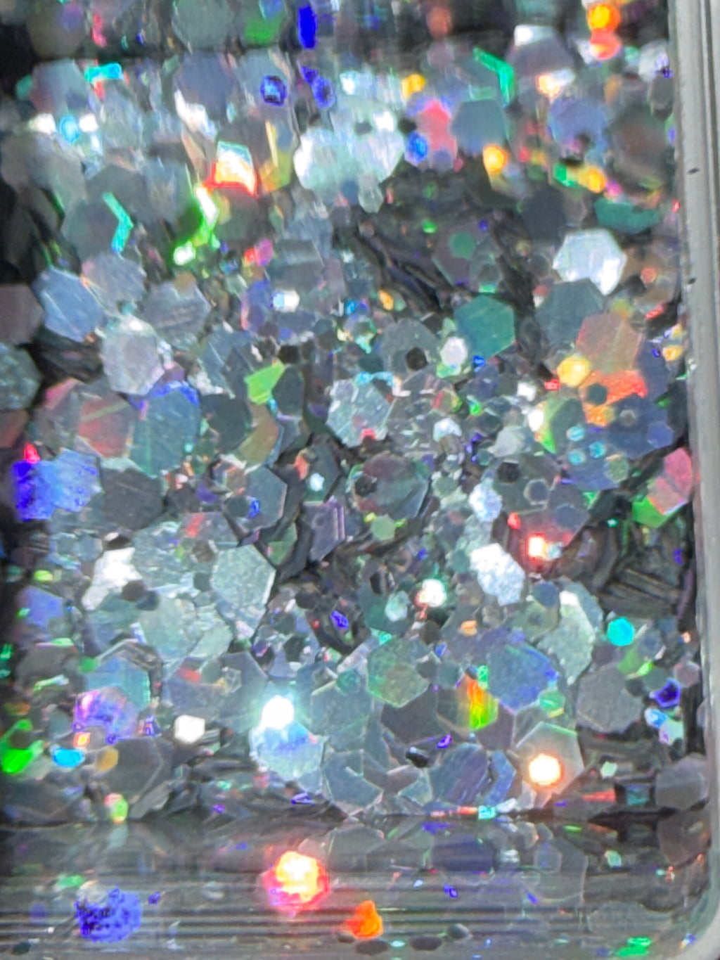 Silver Sparkle Glitter Chunky