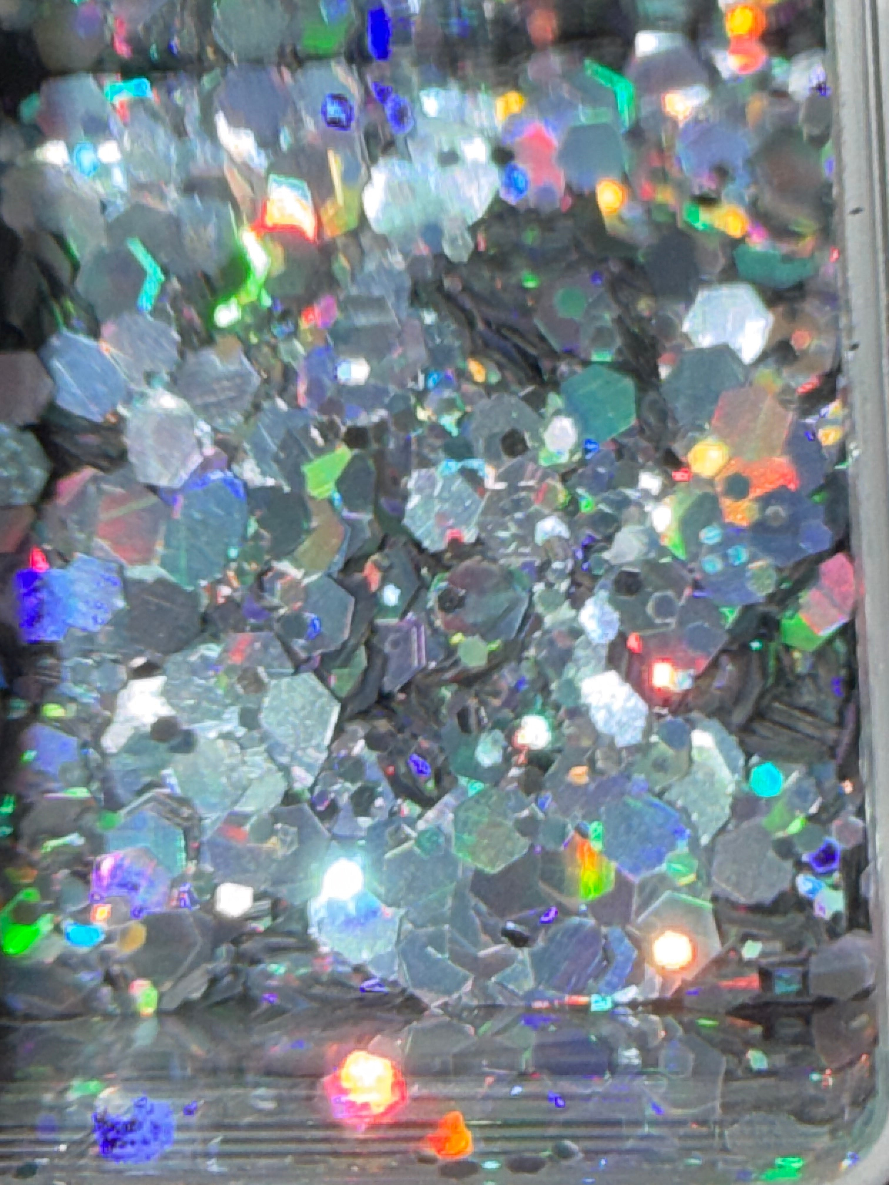 Silver Sparkle Glitter Chunky