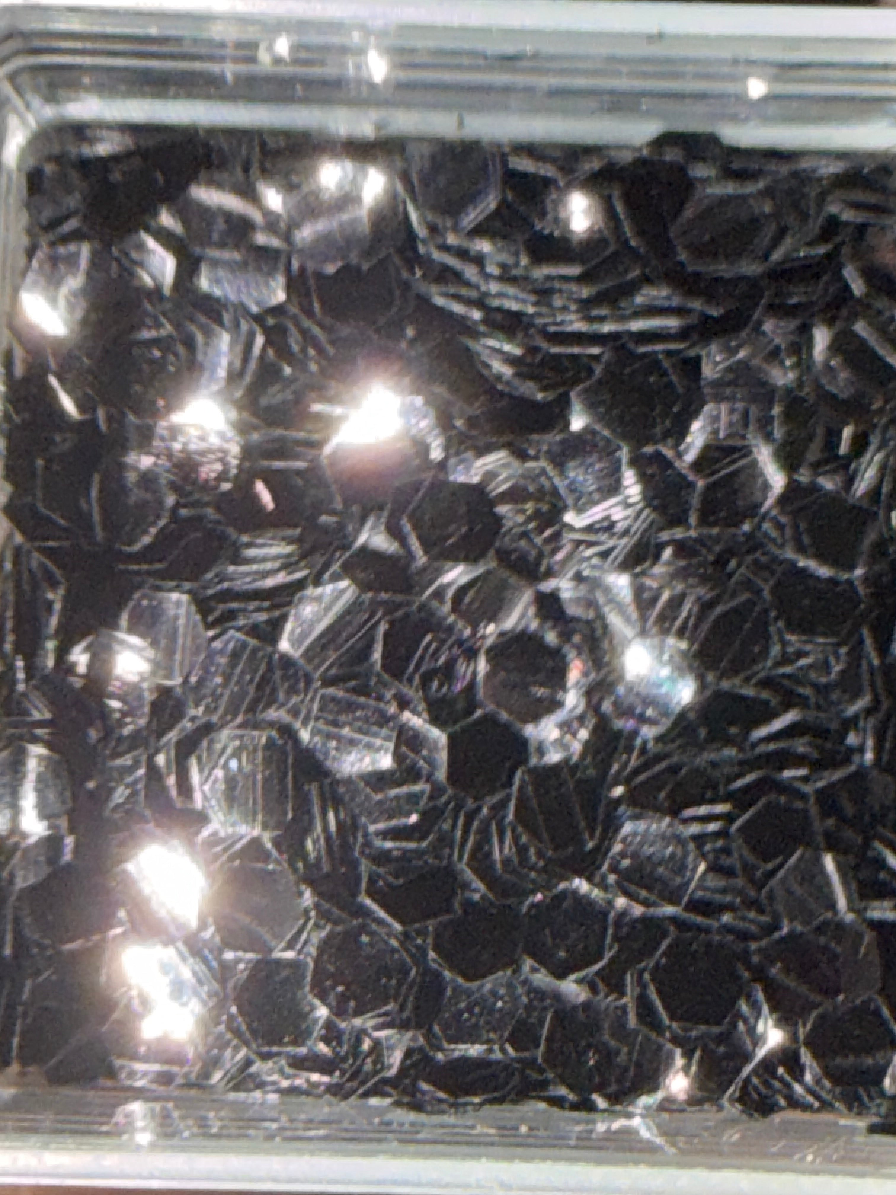 Black as Black Glitter Chunky